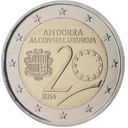 20° anniv. ingresso di Andorra nel Consiglio d'Europa - Andorra 2014