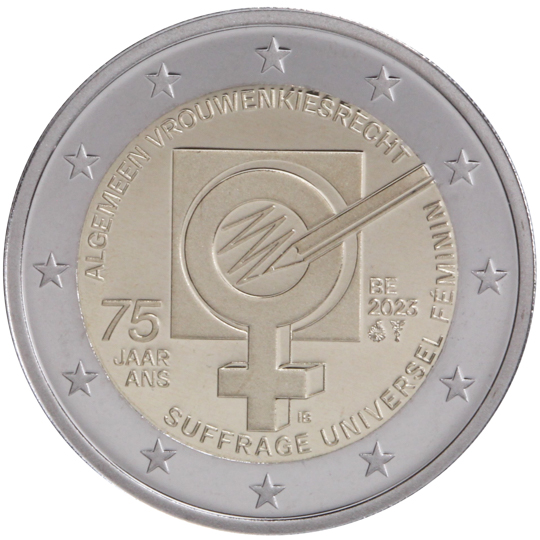 75° anniv. suffragio universale femminile - Belgio 2023