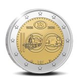 2 euro Belgio 2026, 100° anniv. Ferrovie statali belghe (SNCB)