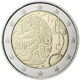150° anniv. Moneta finlandese - Finlandia 2010
