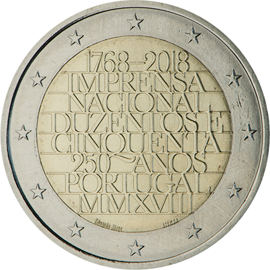 250° anniv. Imprensa Nacional - Casa da Moeda - Portogallo 2018