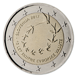 10° anniv. introduzione euro in Slovenia - Slovenia 2017