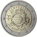 10 anni di banconote e monete in euro