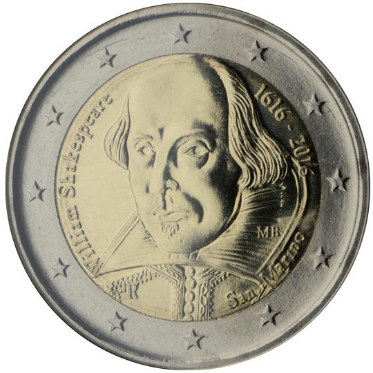 400° anniv. morte William Shakespeare - San Marino 2016